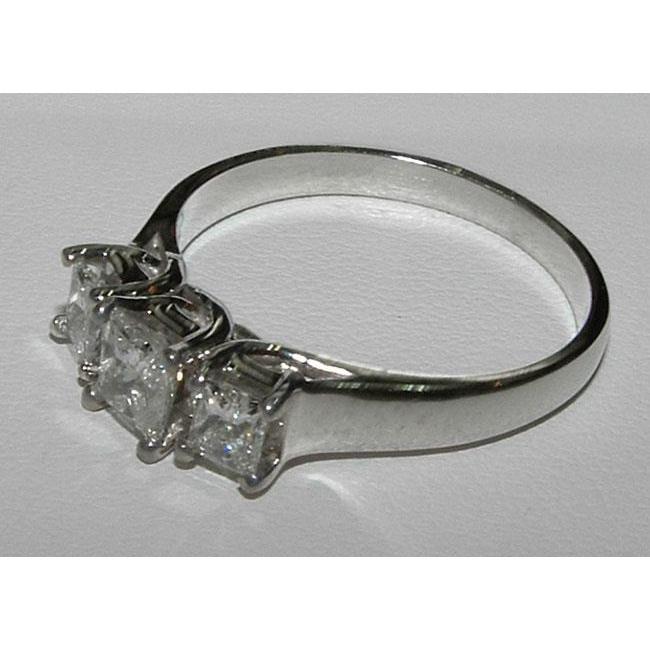 2.01 ct Princess Schliff Echt Diamant-Verlobungsring Drei Steine