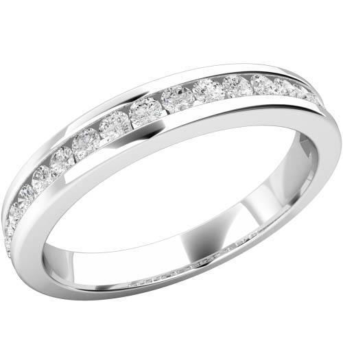 2.20 ct runder Echt Diamant Damen Eternity Ehering Weißgold 14K