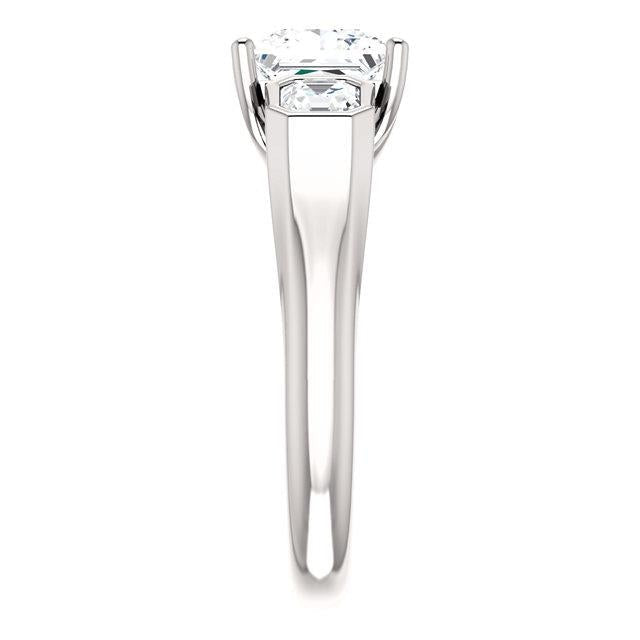 2.21 Karat Echt Diamant-Verlobungsring mit drei Steinen