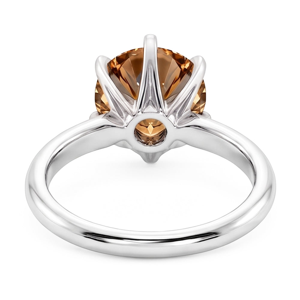 2,25 ct. Solitär Champagner Aus der Erde Abgebauter Natürlicher Diamant Schmuck Edelstein Ring