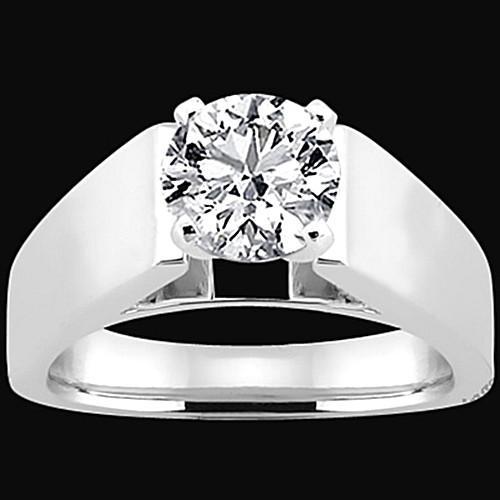 2.50 Karat Solitärring mit rundem Echt Diamanten Weißgold 14K