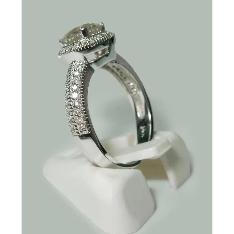 2.50 ct Natürlich Diamant Jubiläumsring Antik Stil