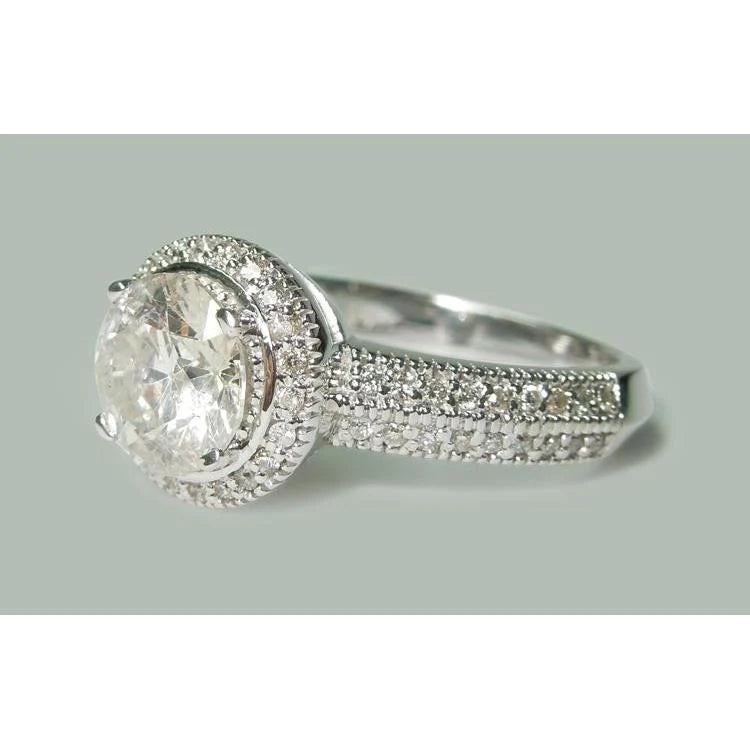 2.50 ct Natürlich Diamant Jubiläumsring Antik Stil Schmuck Neu