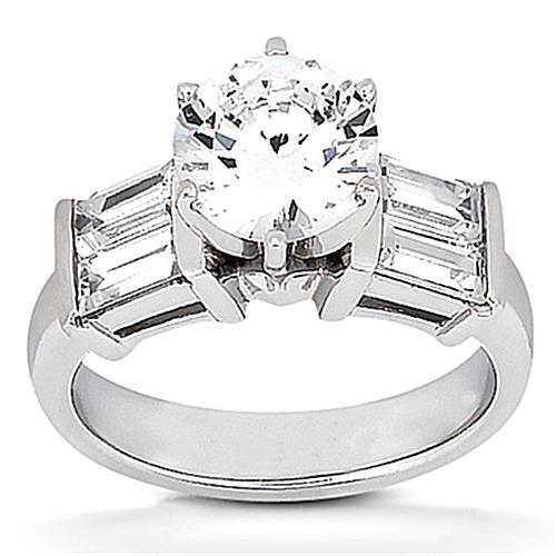 2.51 Karat Echt Diamant-Verlobungsring Weißgold Schmuck