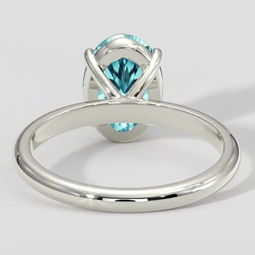 2,75 ct ovaler, neonfarbener Paraiba-Ring