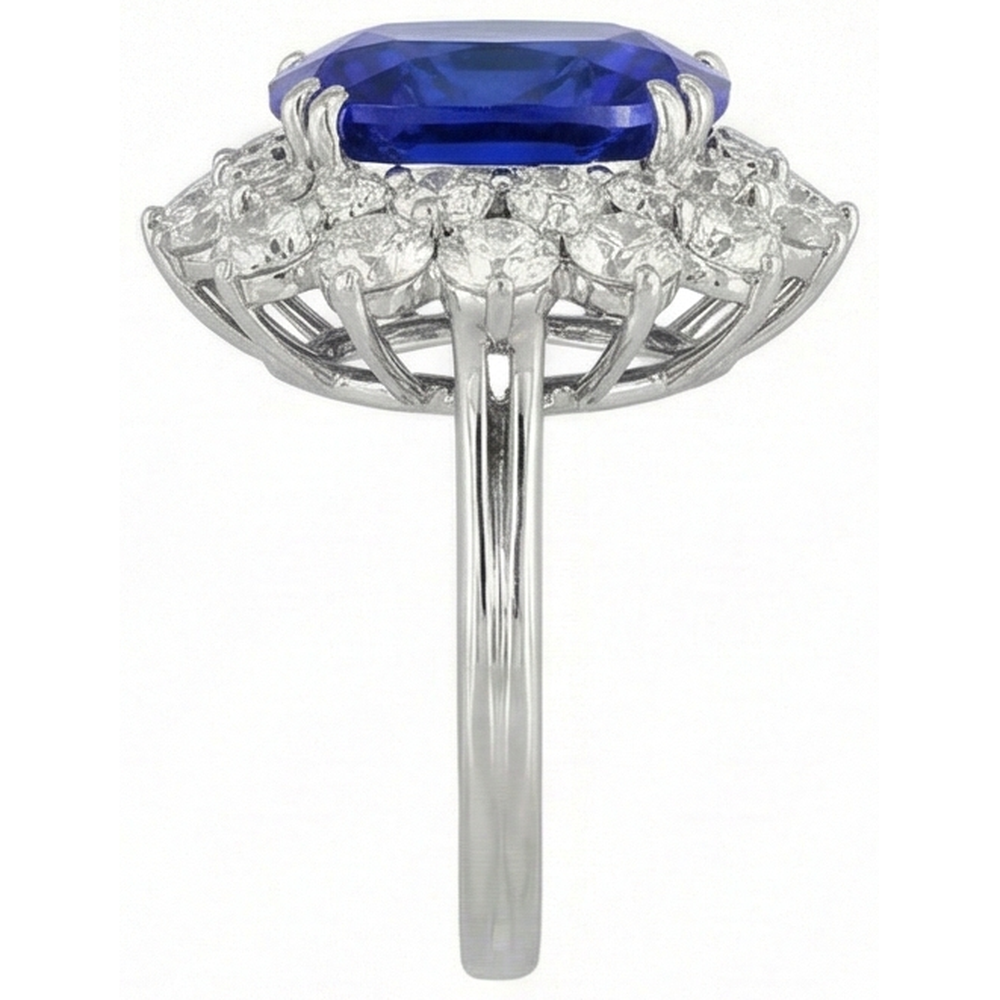 echter round diamant 3.50Karat ring auf Weiß