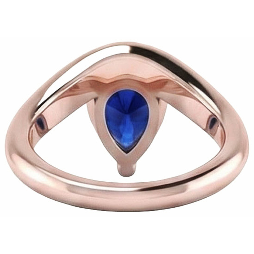 echter pear diamant 3Karat ring auf Weiß