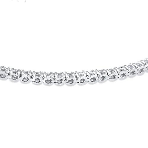 3 Karat natürliches rundes Aus der Erde Abgebauter Natürlicher Diamant-Tennisarmband aus 14 Karat Weißgold