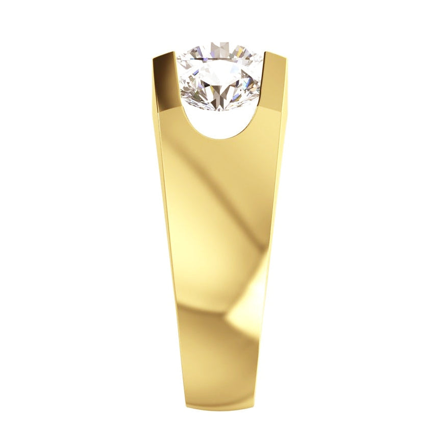 3 Stein Echt Diamant Herrenring Gold
