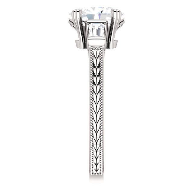 3 Stein Echt Aus der Erde Abgebauter Natürlicher Diamant Ring 2 Karat Vintage Style Damen Schmuck Neu