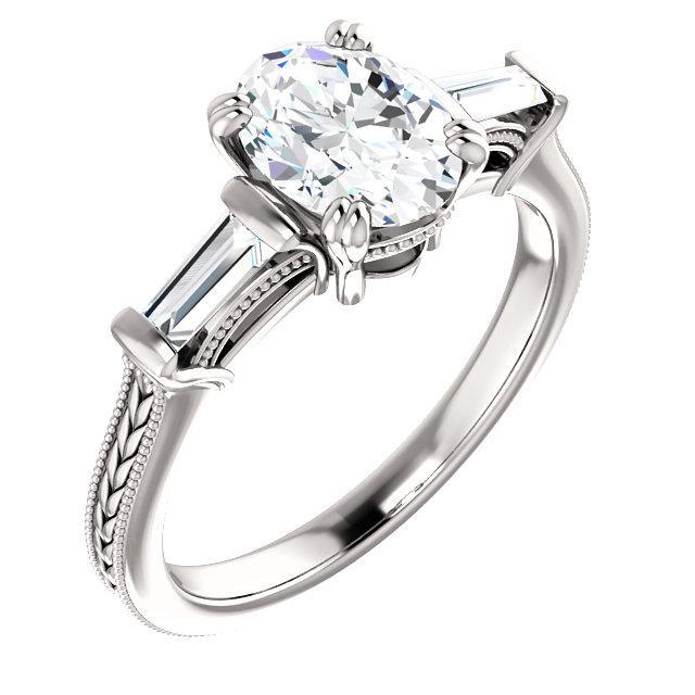 3 Stein Echt Diamant Ring 2 Karat Vintage Style Damen Schmuck Neu