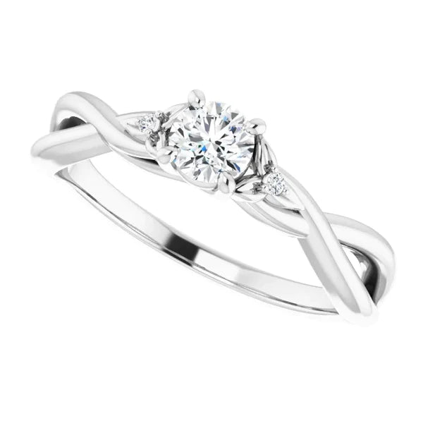 3 Stein Echt Diamant Verlobungsring 0.54 Karat Twist Style Damen Schmuck