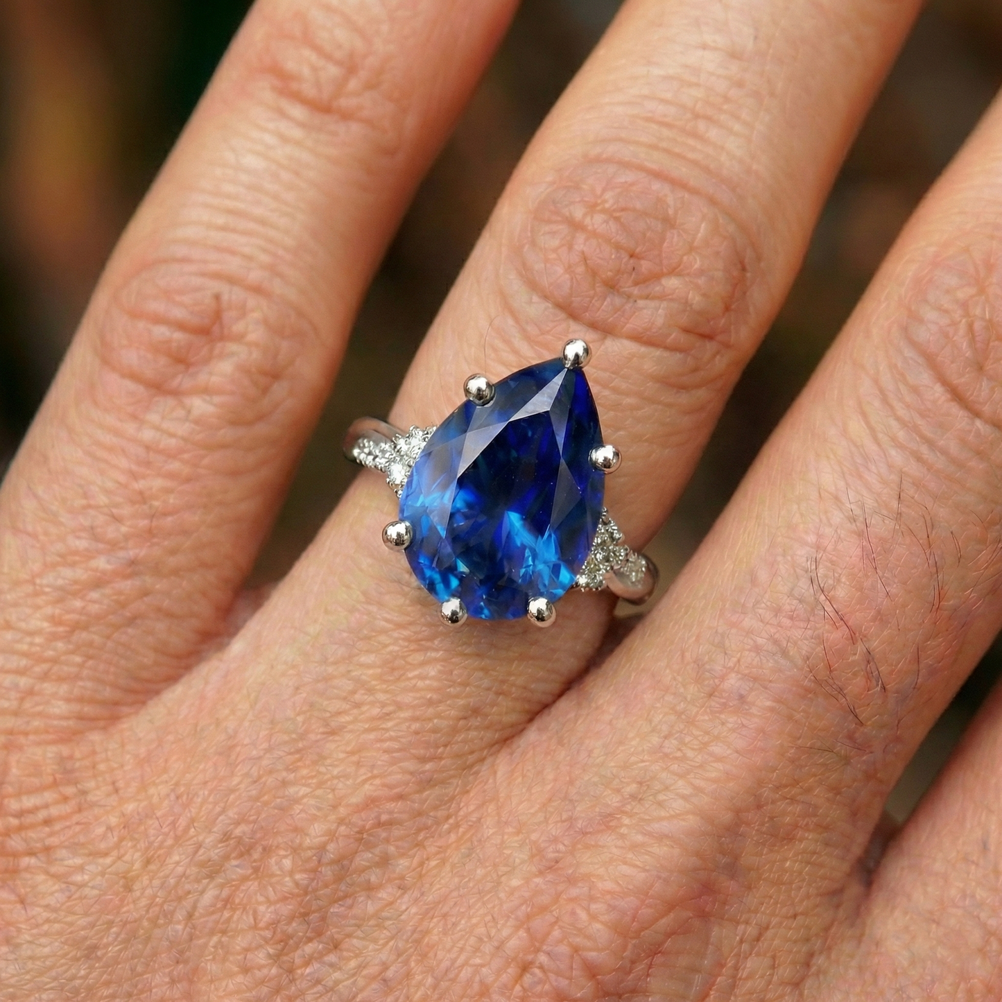 echter round diamant 6Karat ring mit Diamantbesatz