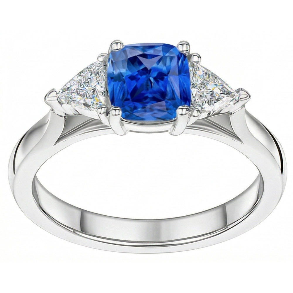 echter cushion diamant 1.50Karat ring Draufsicht
