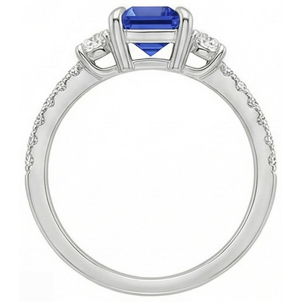 echter round diamant 4.25Karat ring auf Weiß