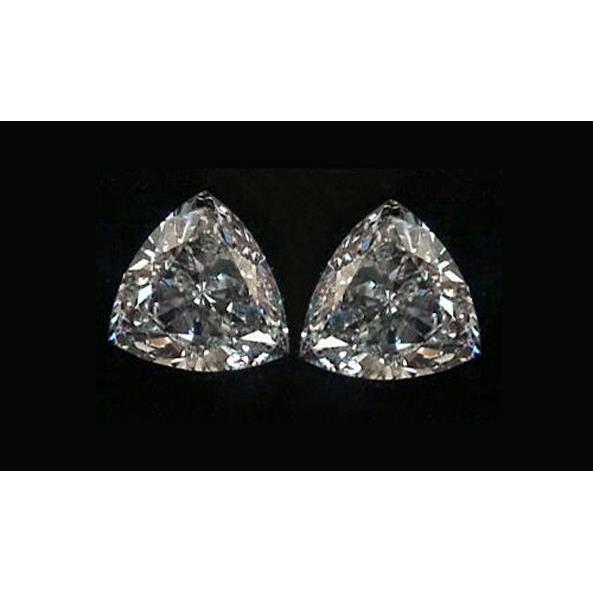 Paar 3 Karat Trilliant-geschliffene Dreieck-Trillion-Diamanten, G Si, lose Diamanten