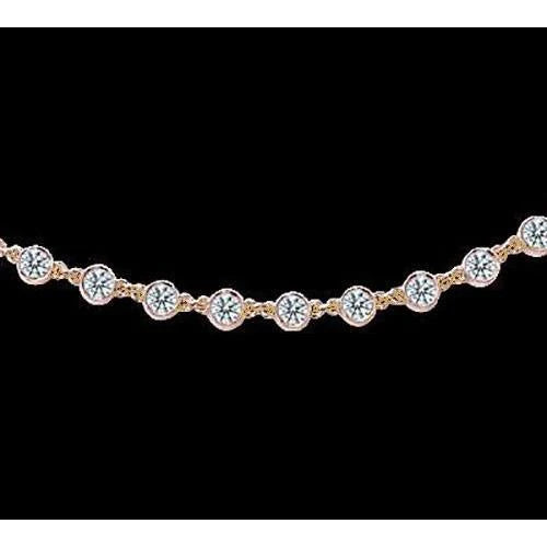 30 Karat Yards Echt Diamant Halskette Anhänger Gelbgold