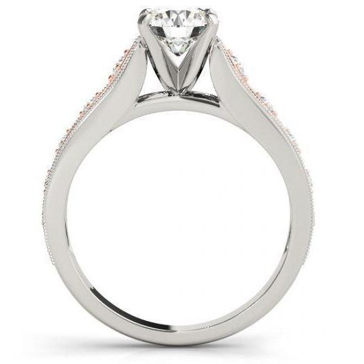 3,25 Karat Echt Diamant-Verlobungsring-Satz Neu zweifarbiges Gold 14K