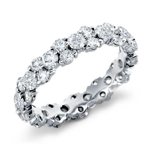 3,25 Karat Runder Echt Diamant Ehering Schmuck Weißgold 14K