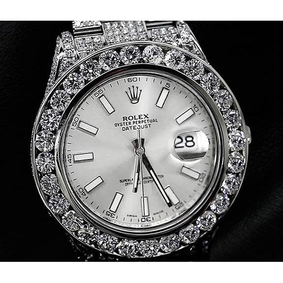 Edelstahl Diamant-Rolex-Uhr
