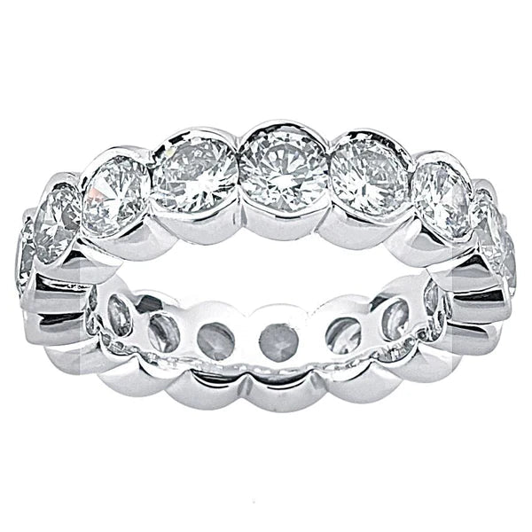 3,40 Karat Echt Diamanten Weißgold Eternity Verlobungsband Neu