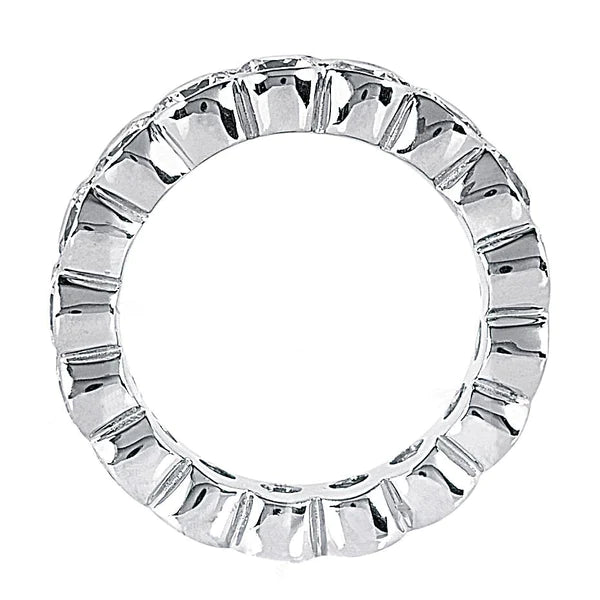 3,40 Karat Echt Diamanten Weißgold Eternity Verlobungsband Neu