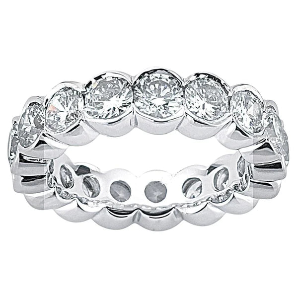 3,40 Karat Echt Diamanten Weißgold Eternity Verlobungsband Neu