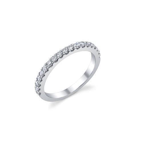 3,40 Karat Krappenset Natürliche Diamanten Lady Eternity Ehering Weißgold