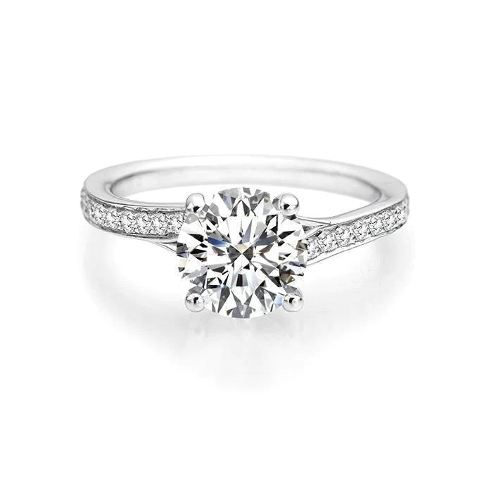 3,70 ct Wunderschöner Jubiläumsring mit Echt Diamanten im Rundschliff