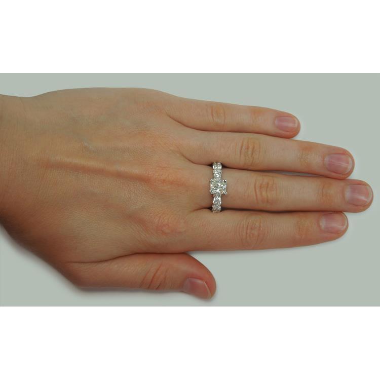 3,75 ct Ring mit strahlenden & runden Echt Diamanten zum Hochzeitstag