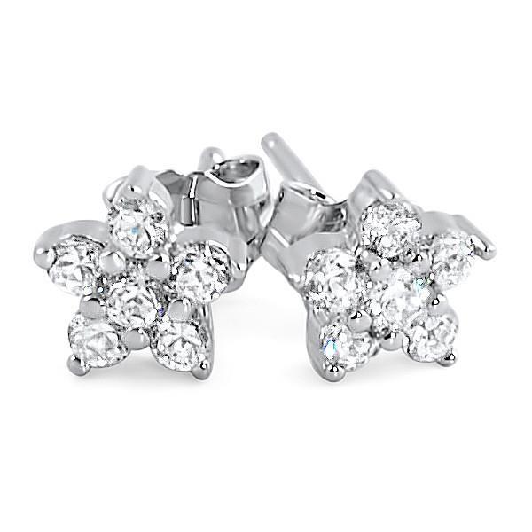 3.00 Karat Ohrstecker Echt Diamant-Ohrring funkelnder Rundschliff 14K Weißgold