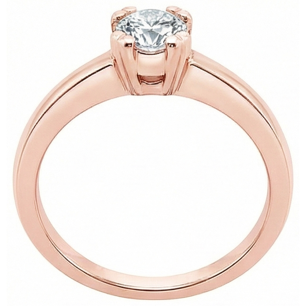 3,01 ct. Runder Echt Aus der Erde Abgebauter Natürlicher Diamant-Solitär-Verlobungsring