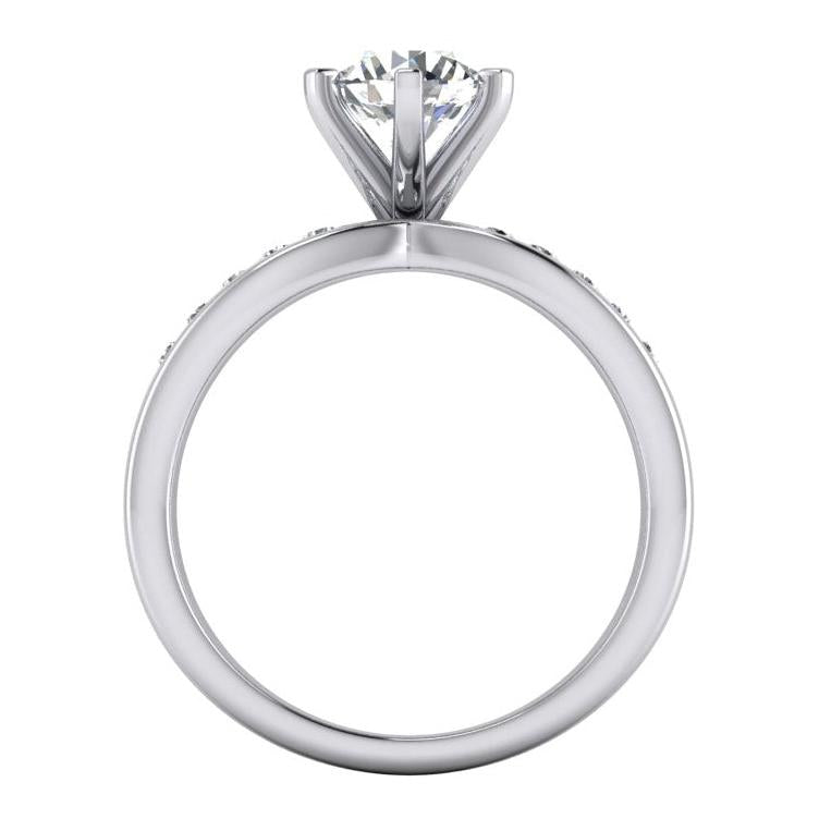 3,25 Karat Echt Diamant-Verlobungsring-Set Weißgold 14K