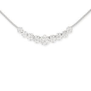 3.50 ct Rundschliff kleine Echt Diamanten Damen Halskette Weißgold 14K