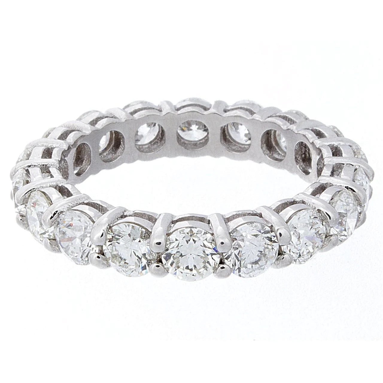 3.60 Karat Runder Echt Diamant Gold Eternity Damen Band Schmuck Neu