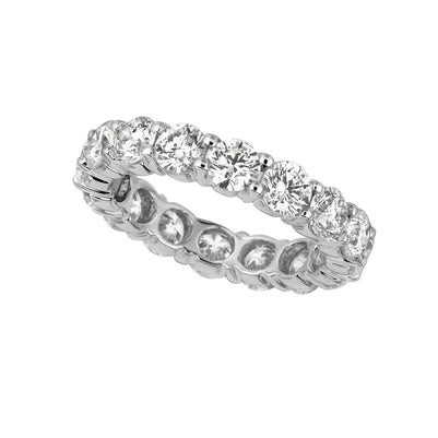 4 Karat Echt Diamant Eternity Band 14K Weißgold Schmuck Neu