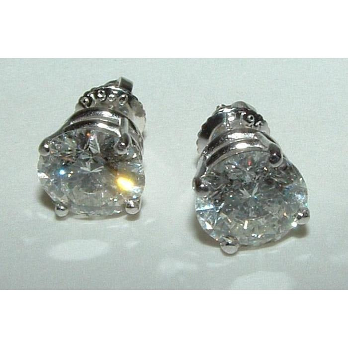 4 Karat F Vs1 Runde Brillant Echt Aus der Erde Abgebauter Natürlicher Diamant Ohrstecker Platin Ohrringe