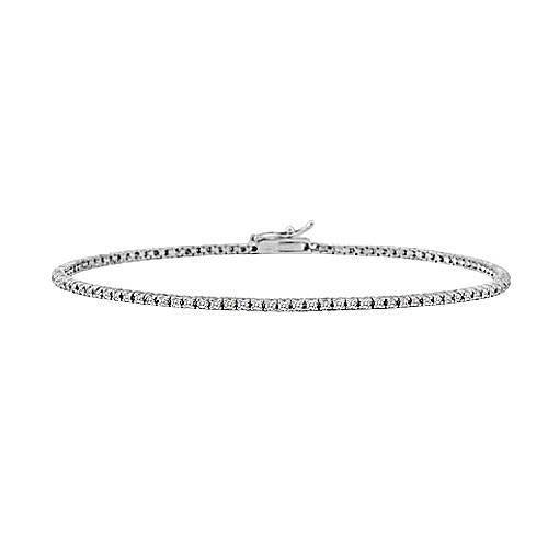 4KaratRundesKrappensetEchtDiamantTennisarmbandWeissgold14K