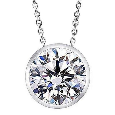 4 Karat Rundschliff Big Diamant Solitaire Anhänger Weißgold Lady Schmuck - harrychadent.de