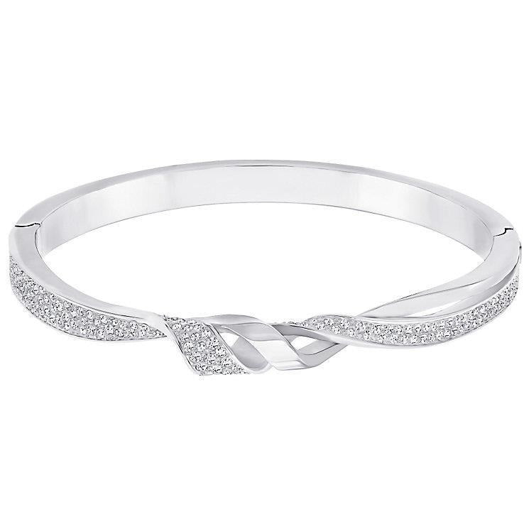 4 Karat wunderschöne runde Echt Diamanten Damen Armreif Weißgold