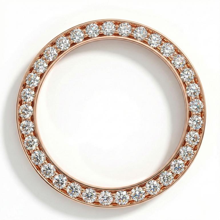 Rund-Brillant Diamant Ring in 18K Roségold – Hauptansicht