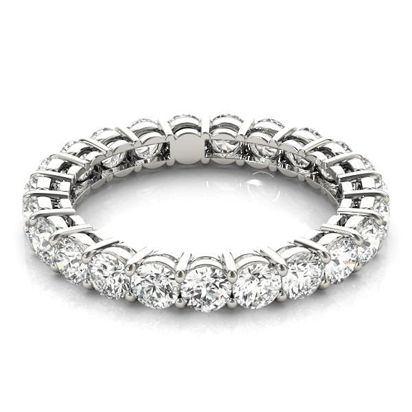 Eternity Band 14K Weißgold mit Brillant – Seitenansicht