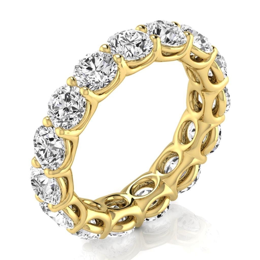 Eternity Band 14K Gelbgold mit Brillant – Frontansicht