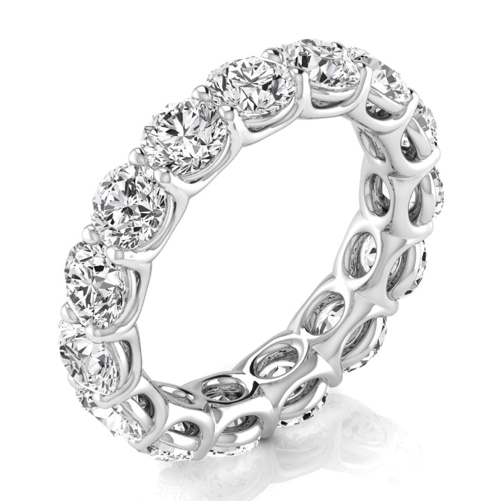 Handgefertigter Brillant Eternity Band 4,95 Karat – Seitenansicht