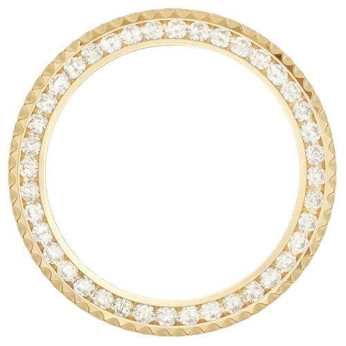 44 mm Gelbgold 14K, individuelle VVS1-Diamantlünette für Rolex Day Date Uhr, 6 Kt.