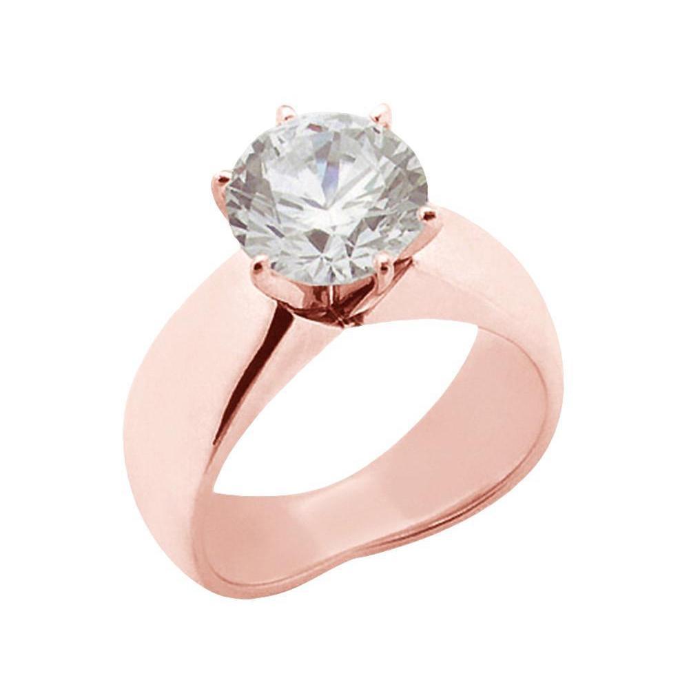 4,50 Karat großer Echt Diamant-Solitär-Verlobungsring Neu