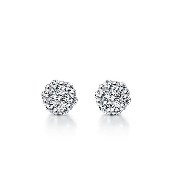 4,50 ct wunderschöne Halo-Ohrstecker mit natürlichem Brillantschliff-Aus der Erde Abgebauter Natürlicher Diamant, Weißgold