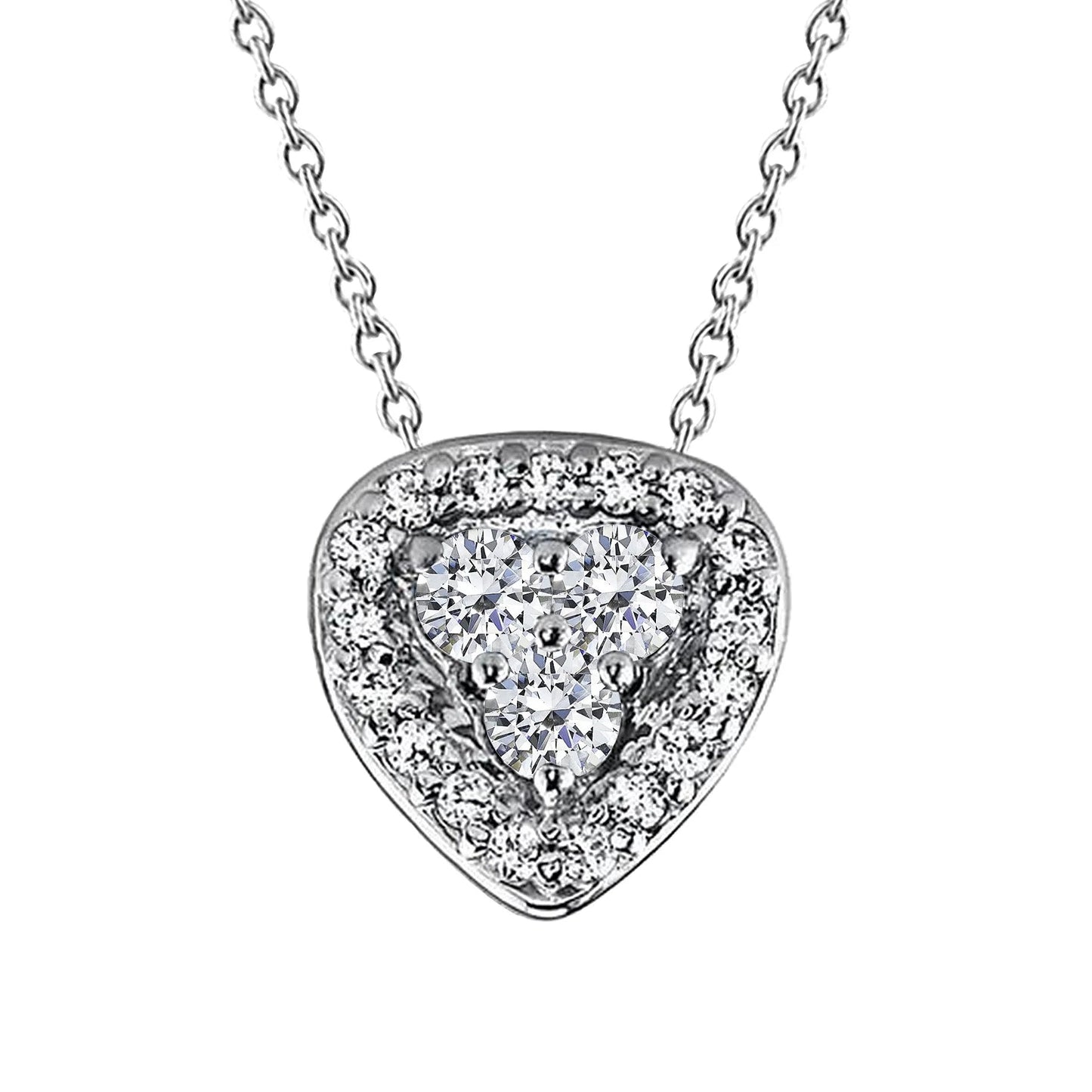 4,70 Karat funkelnde Echt Diamanten Anhänger Halskette mit Kette Gold 14K