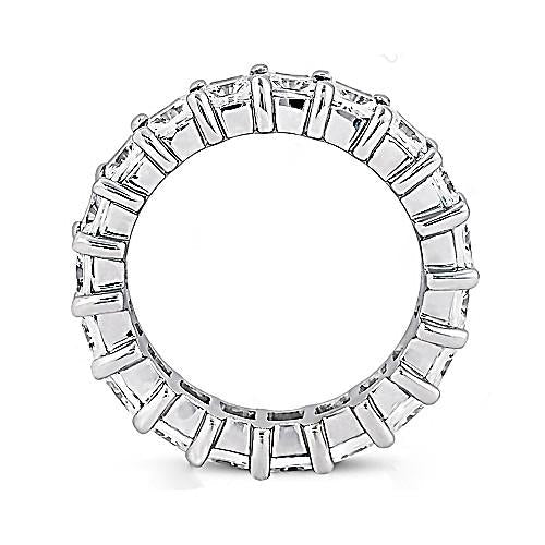 4,75 Karat Echt Diamanten Eternity Band Prinzessinnenschnitt Schmuck Weißgold Neu