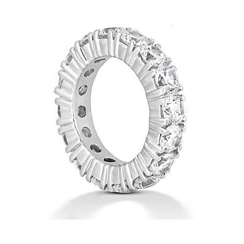 4,80 Karat runder Aus der Erde Abgebauter Natürlicher Diamant-Ewigkeitsring aus 14-karätigem Weißgold, Schmuck, echt neu